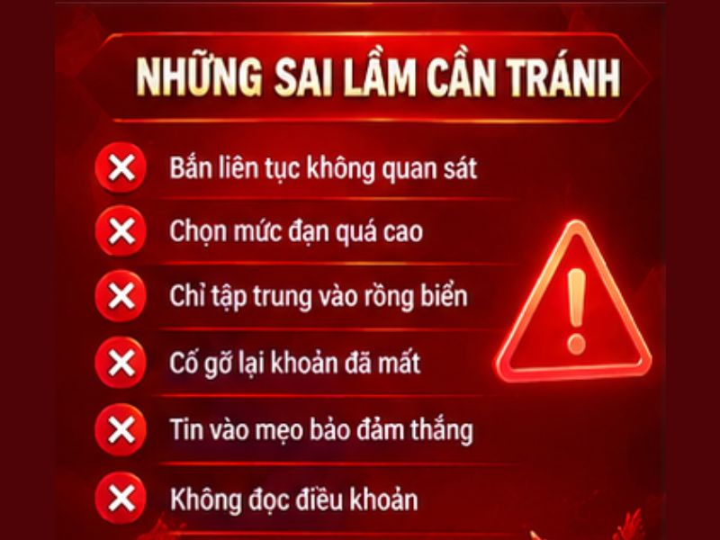 Những Sai Lầm Nên Tránh Khi Chơi Bắn Cá Rồng