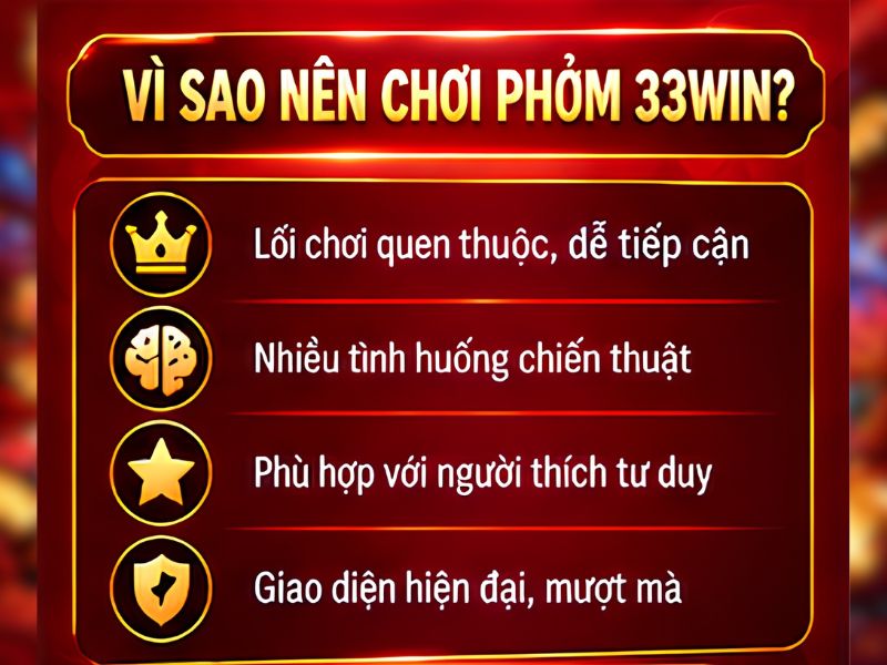 Vì Sao Nên chơi phỏm 33WIN